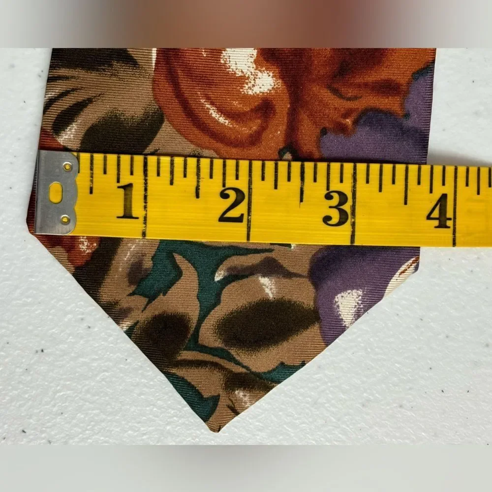 Robert Stock Men's 100% Silk Handmade Floral Short Standard‎ Width Tie